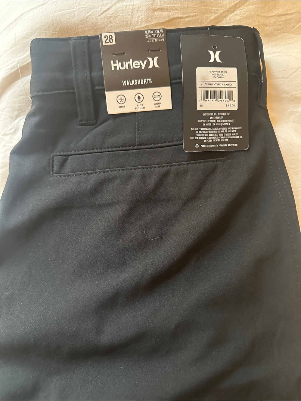 Hurley Men’s Black Walkshorts